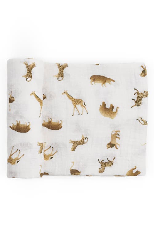 Little Unicorn Organic Cotton Swaddle In White