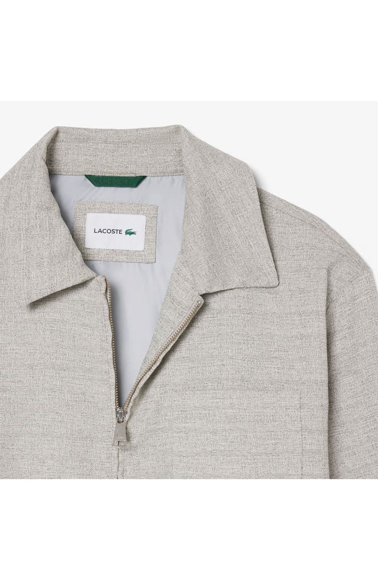 Lacoste Zip Jacket, Alternate, color, Grey Chine