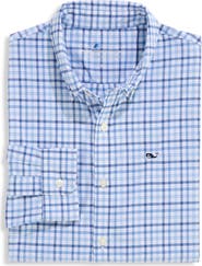 vineyard vines Kids' Forepeak Plaid Performance Button-Down Shirt
