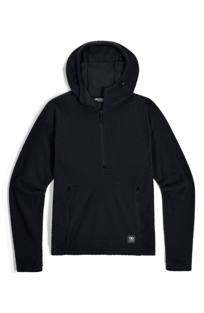 Outdoor Research Trail Mix XT Fleece Half Zip Hoodie, Alternate, color, Black