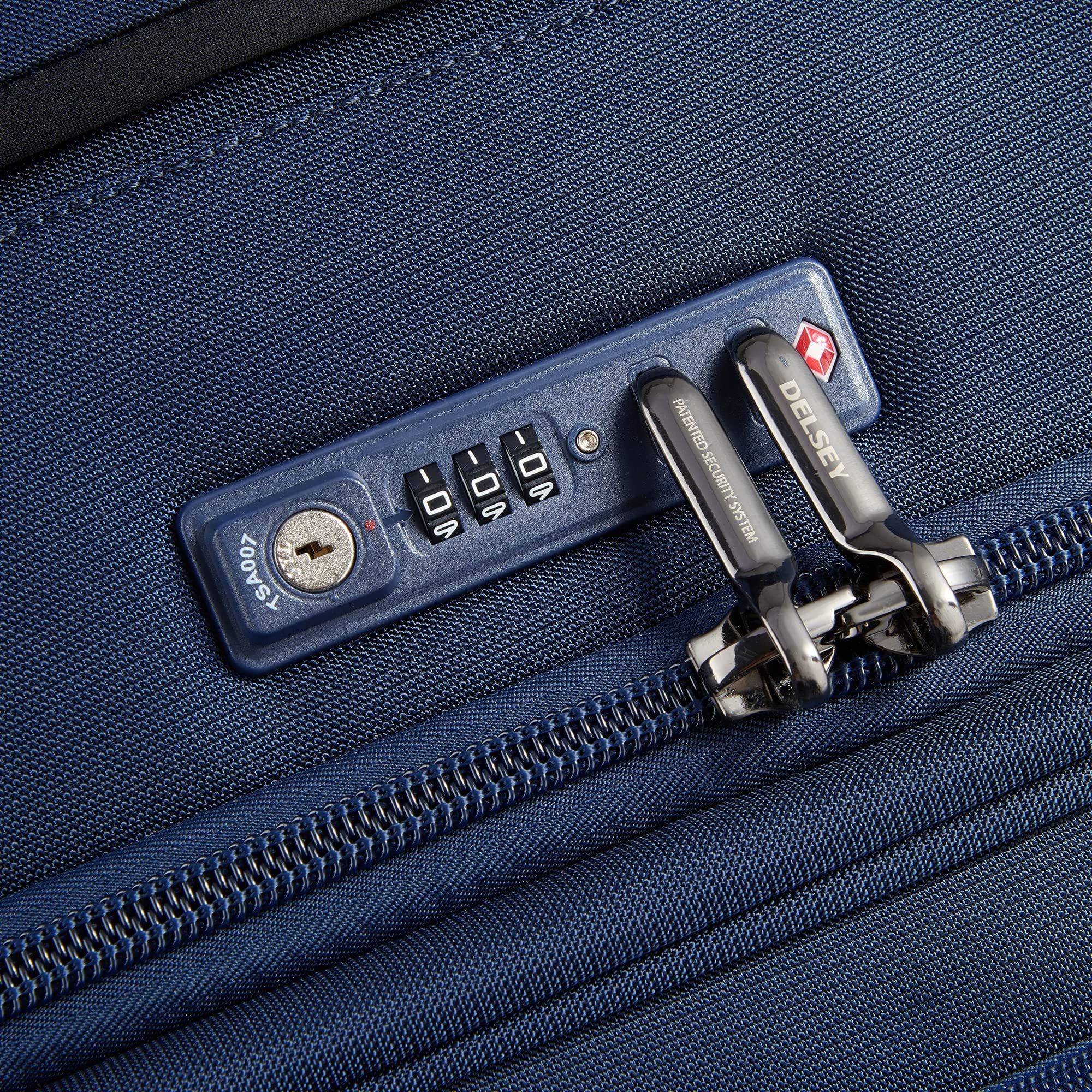 Delsey Paris Helium DLX 3-Piece Set (20/25/29) Softside Expandable Luggage with Spinner Wheels, Alternate, color, Navy Blue