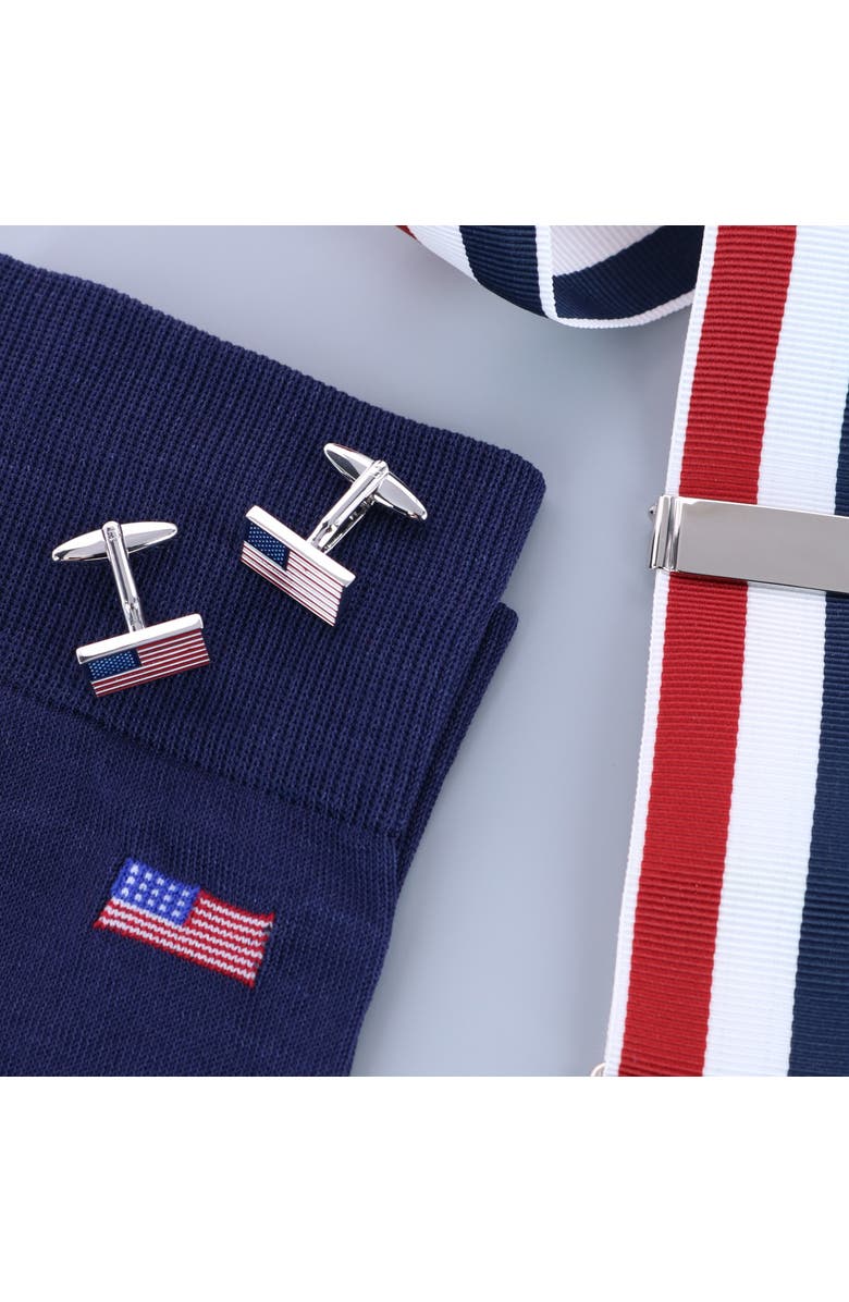 Trafalgar USA Pride American Flag Novelty Cufflinks, Alternate, color, Multiple
