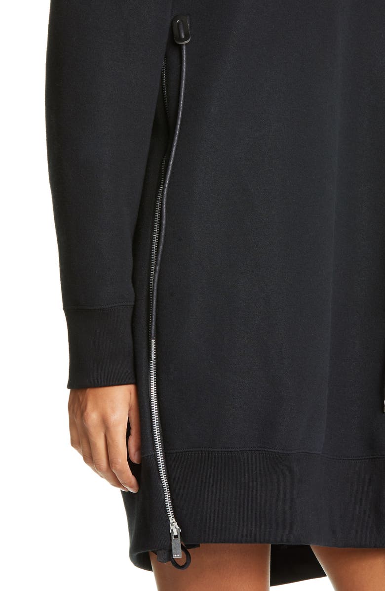 Sacai MA-1 Side Gusset Long Sleeve Sponge Minidress, Alternate, color, 