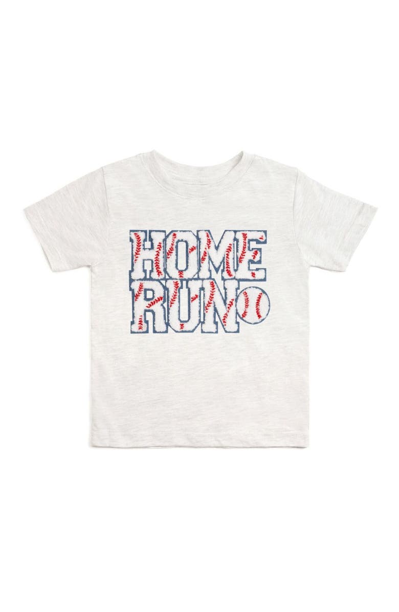 Sweet Wink Home Run Patch Short Sleeve T-Shirt, Main, color, Ash