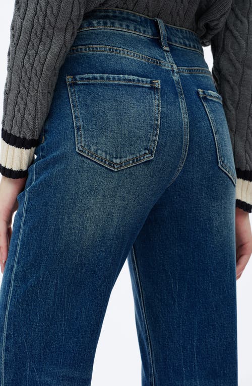 Bayeas High Waist Relaxed Straight Leg Jeans In Blue