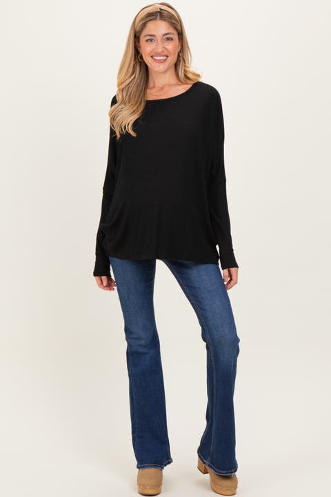Dark Wash Maternity Flared Jeans