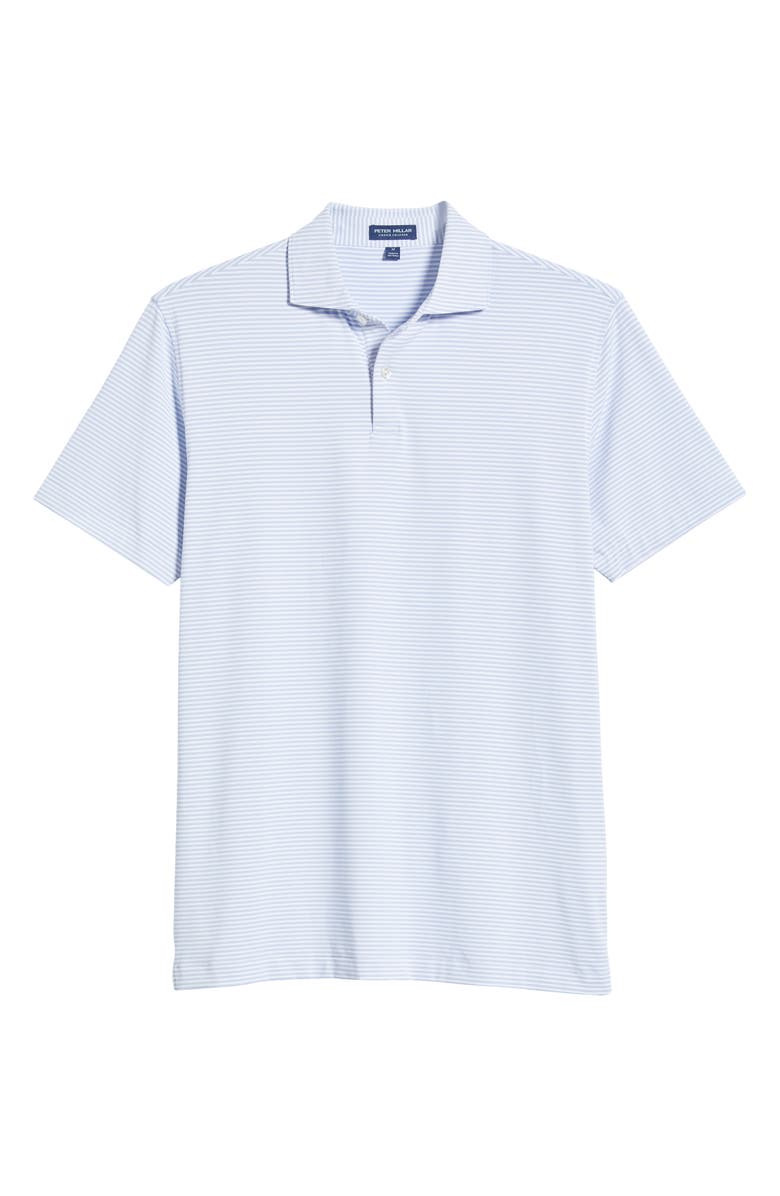 Peter Millar Ambrose Performance Jersey Polo, Alternate, color, White/ Lavender Moon