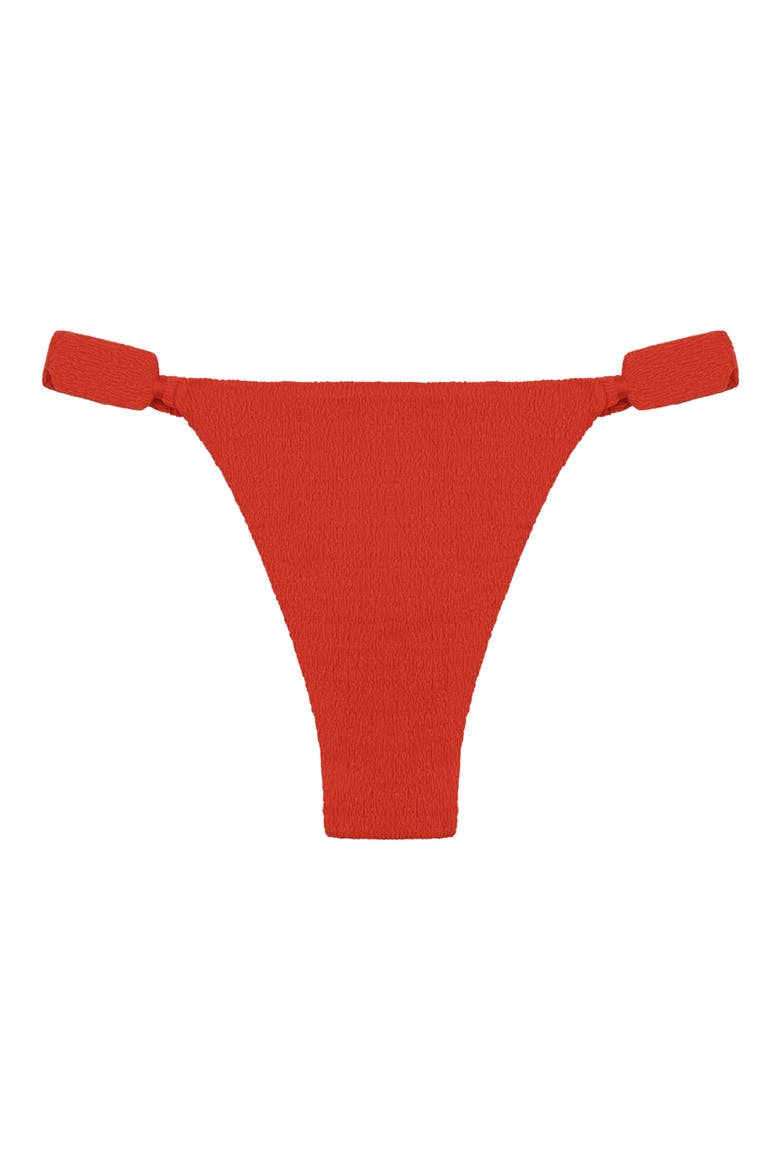 Alix Knotted Bikini Bottoms, Alternate, color, RED