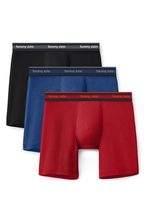 Tommy John 3-pack Comfort Micro 6-inch Boxer Briefs In Red
