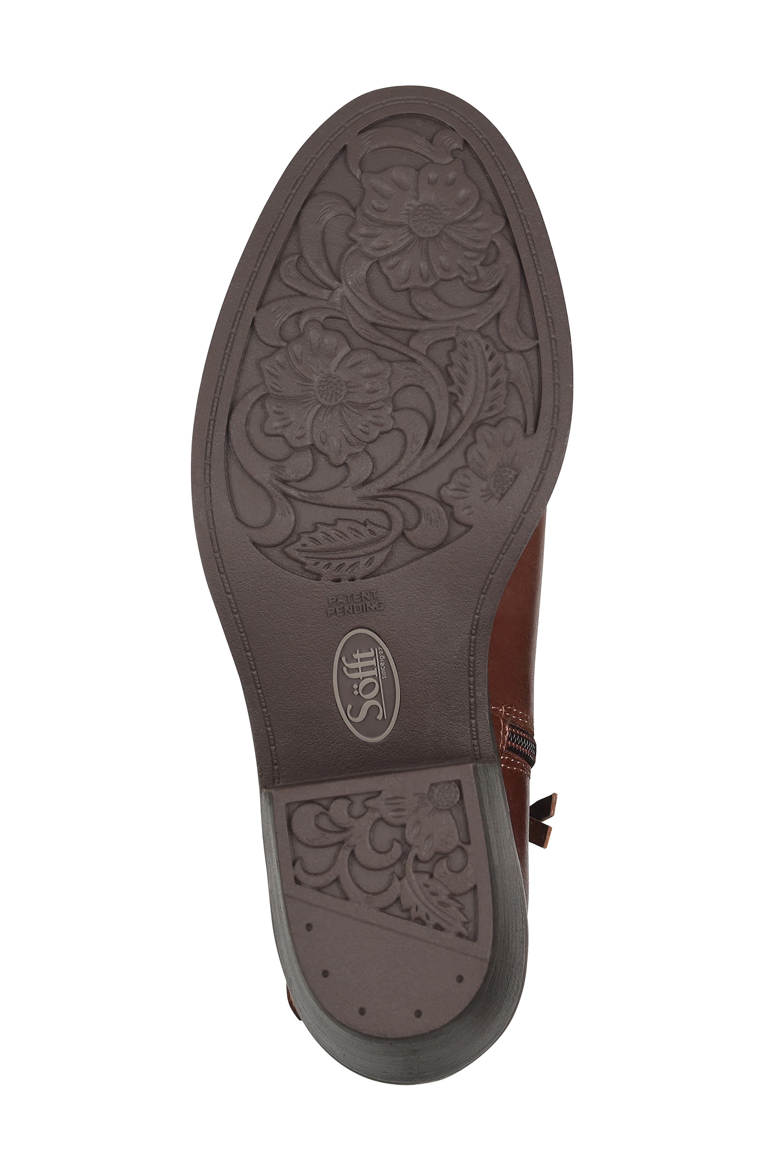 Alessandra Leather Bootie, Alternate, color, COGNAC