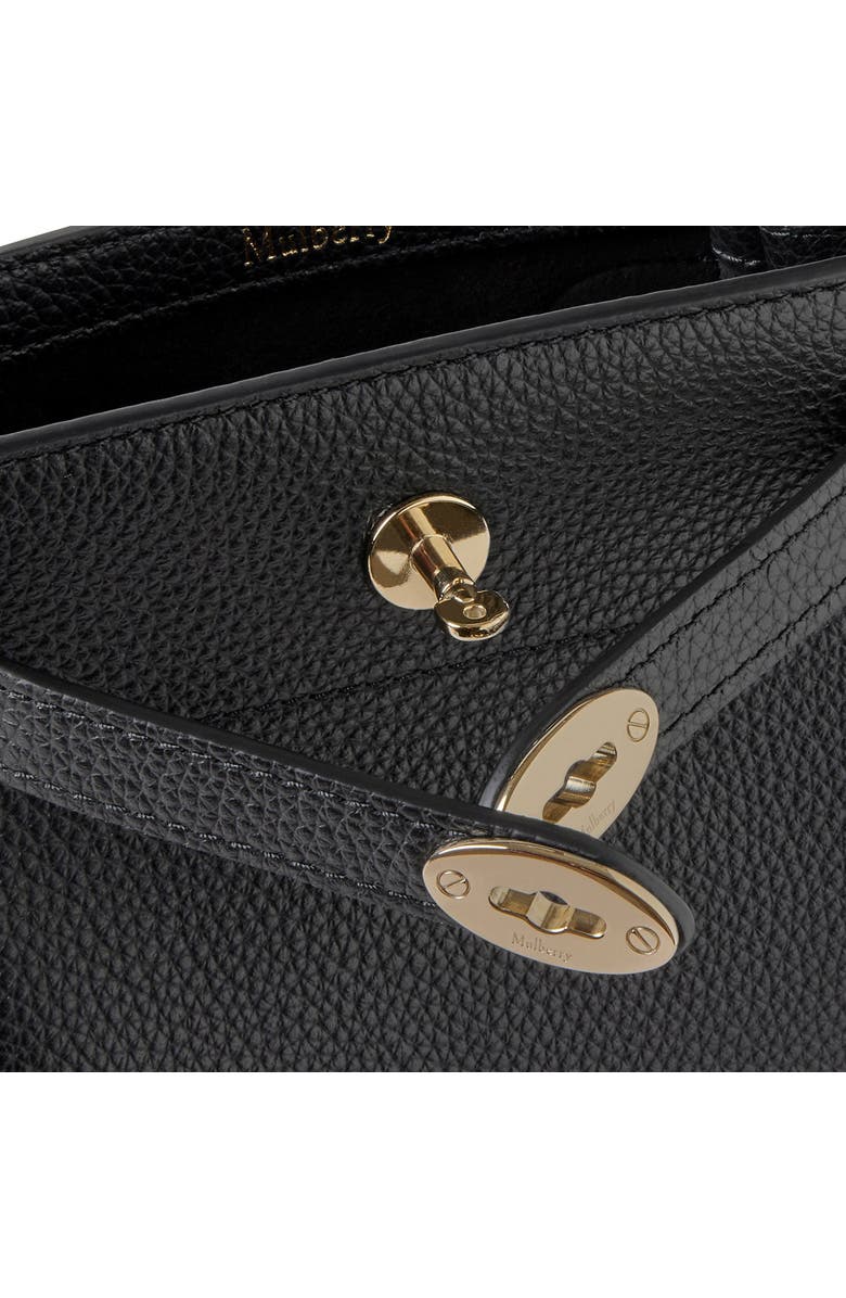 Mulberry Mini Islington Leather Bucket Bag, Alternate, color, Black