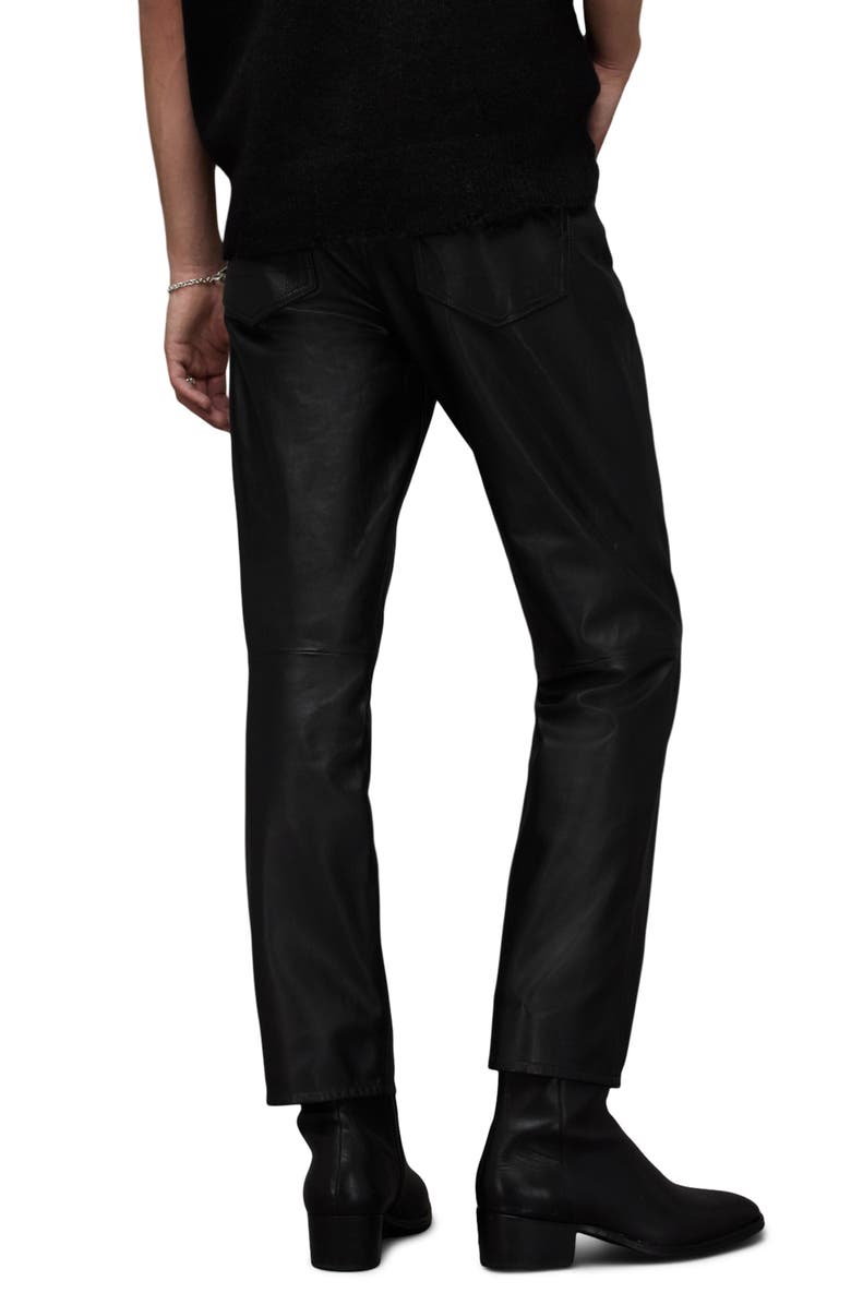 AllSaints Lynch Leather Pants, Alternate, color, 