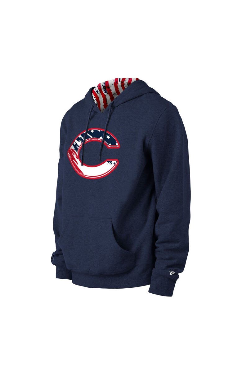New Era Men's New Era Navy Cincinnati Reds 4th of July Stars & Stripes Pullover Hoodie, Alternate, color, 