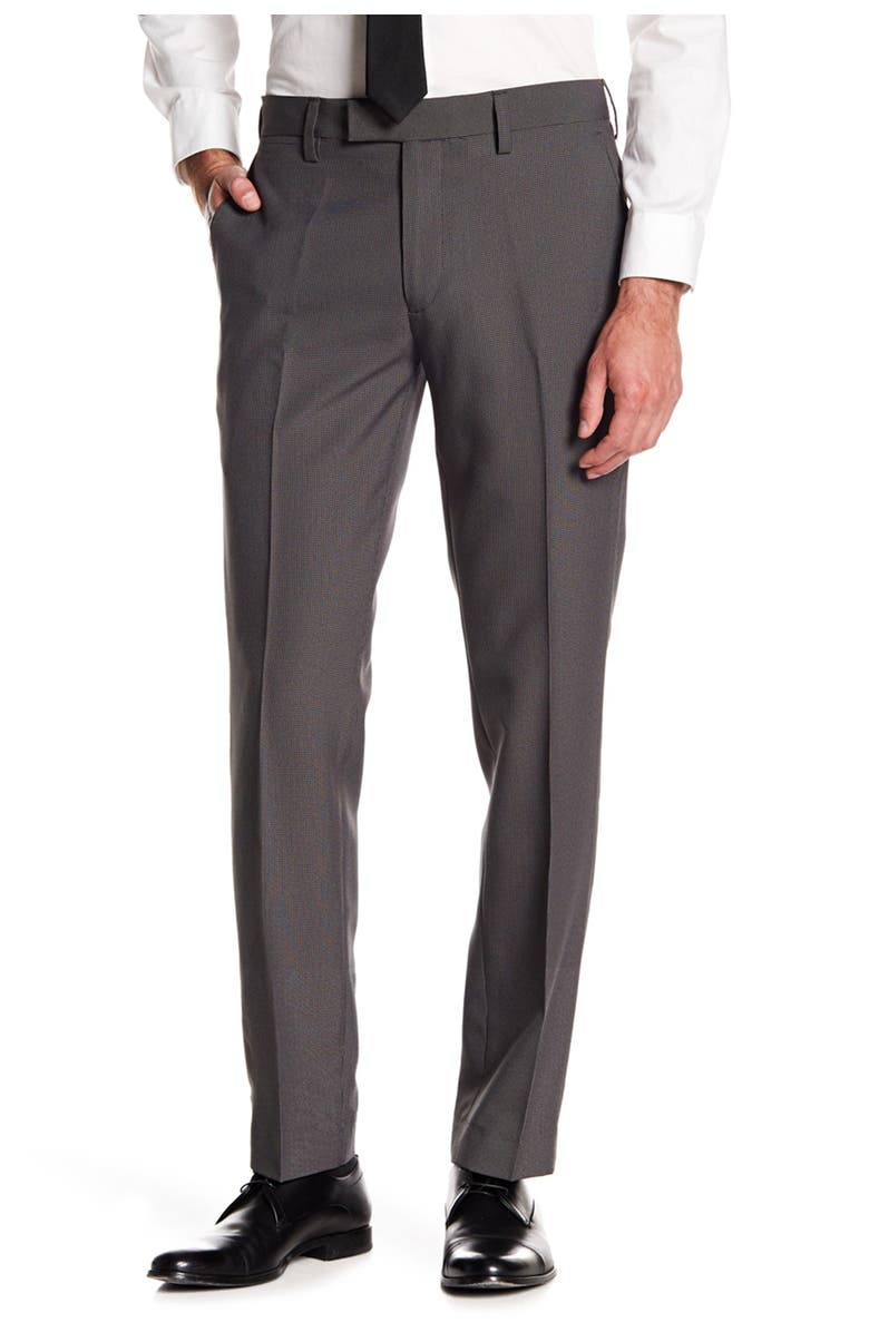 Louis Raphael Stretch Micro Check Print Trousers - 30-34" Inseam, Main, color, 