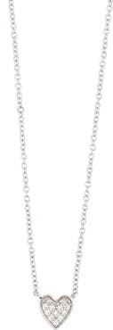 Bony Levy Icons 18K White Gold Pave Diamond Heart Pendant Necklace - 0.04ct.