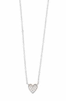 Bony Levy Icons 18K White Gold Pave Diamond Heart Pendant Necklace - 0.04ct.