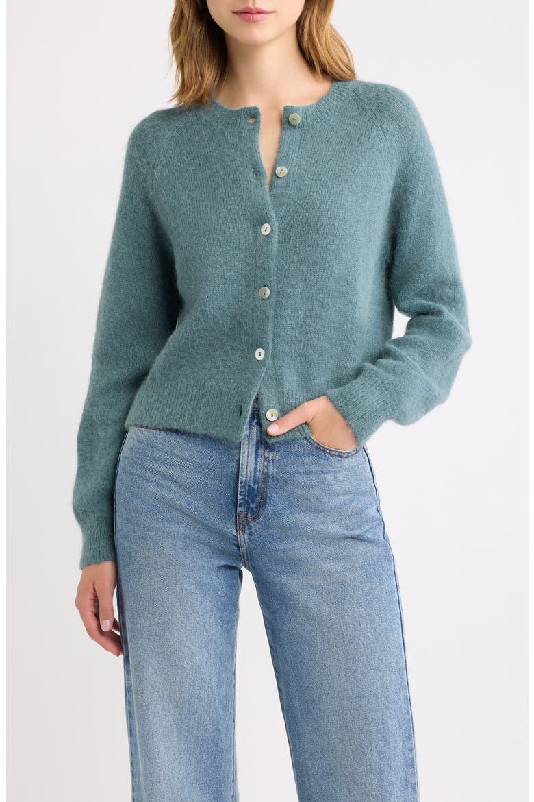Petra Alpaca & Merino Wool Blend Cardigan, Main, color, SEAFARE
