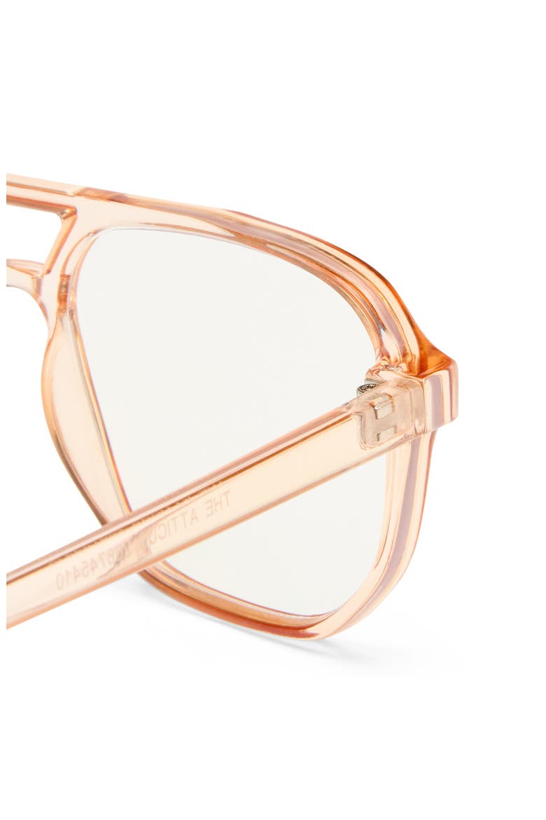 The Atticus 53mm Aviator Blue Light Blocking Reading Glasses, Alternate, color, CRYSTAL SAND