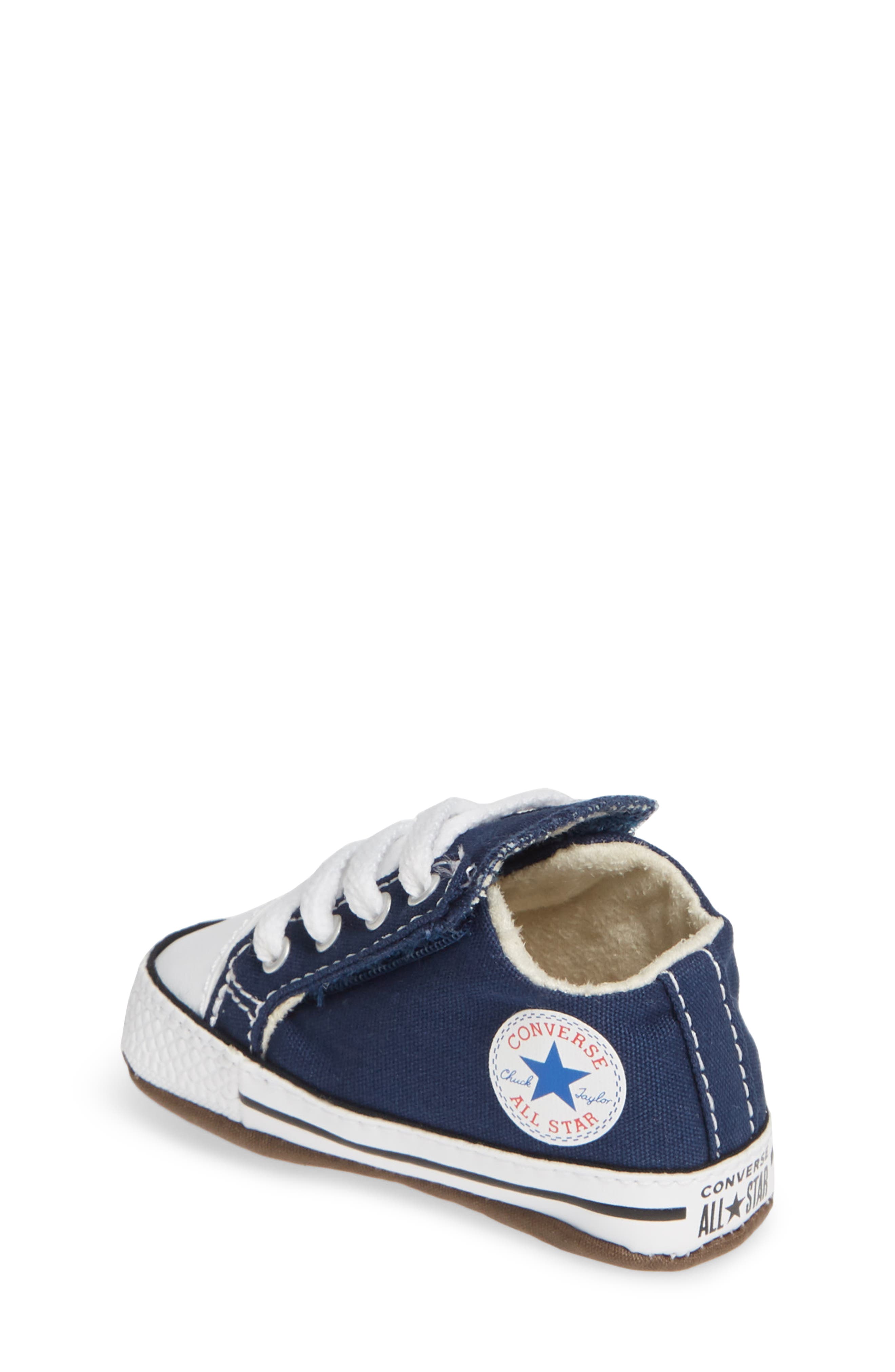 Converse Chuck Taylor<sup>®</sup> All Star<sup>®</sup> Cribster Canvas Crib Shoe, Alternate, color, Navy/Natural Ivory/White