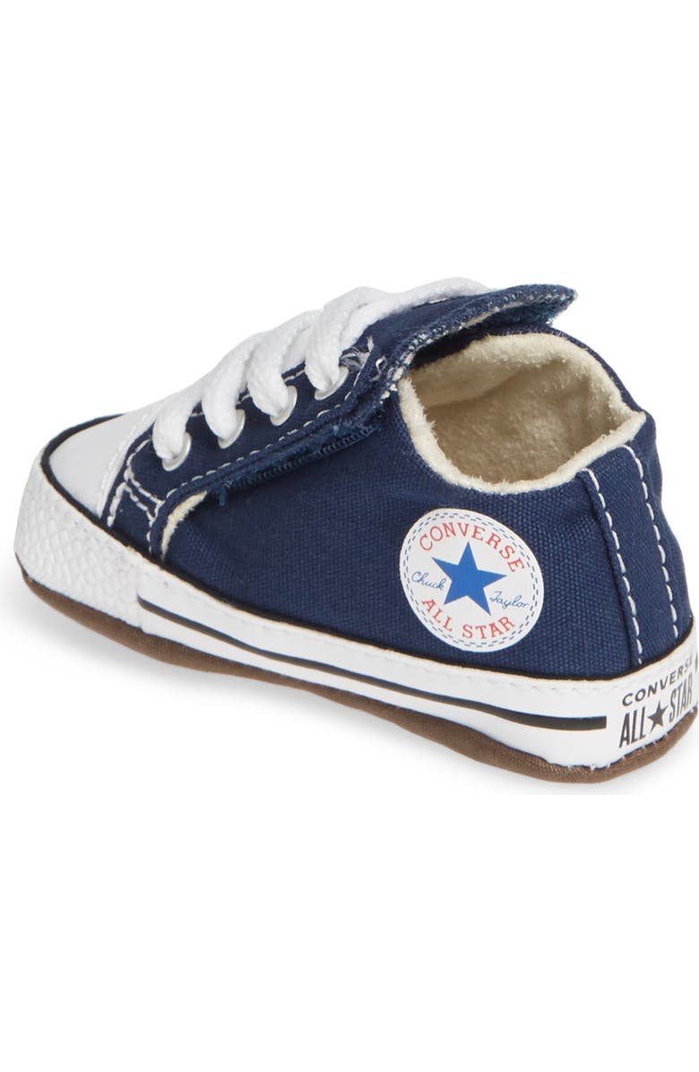 Converse Chuck Taylor<sup>®</sup> All Star<sup>®</sup> Cribster Canvas Crib Shoe, Alternate, color, Navy/Natural Ivory/White