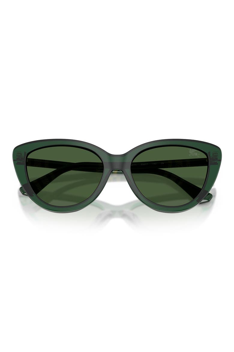 55mm Cat Eye Sunglasses, Alternate, color, GREEN