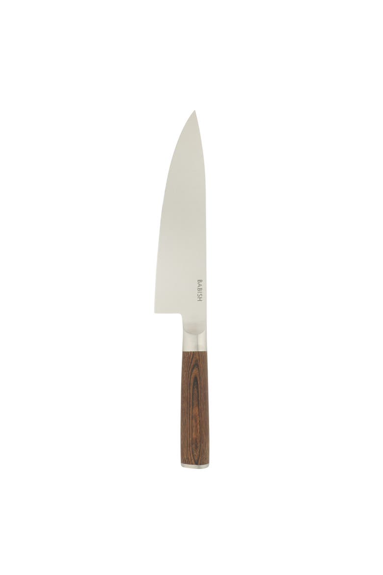 Chef Knife High Carbon 1.4116 German Steel Kitchen Knife with Pakka Wood Handle, Main, color, Dark Brown