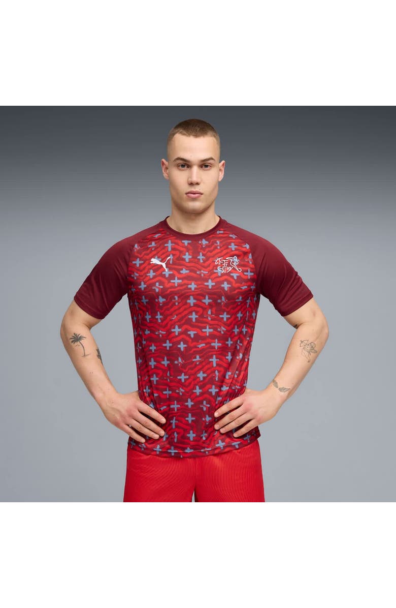PUMA Men's Puma Red Switzerland National Team 2026 Pre-Match Top, Main, color, Red