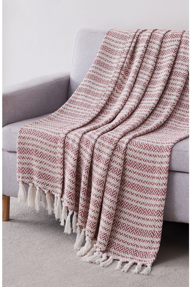 Agadir Cotton Luxury Blanket, Alternate, color, PINK