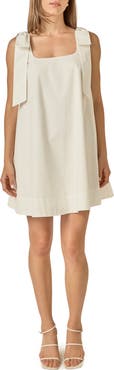 English Factory Bow Shoulder Sleeveless Cotton Minidress