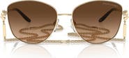 Ralph Lauren The Vivienne 59mm Gradient Round Sunglasses with Removable Chain