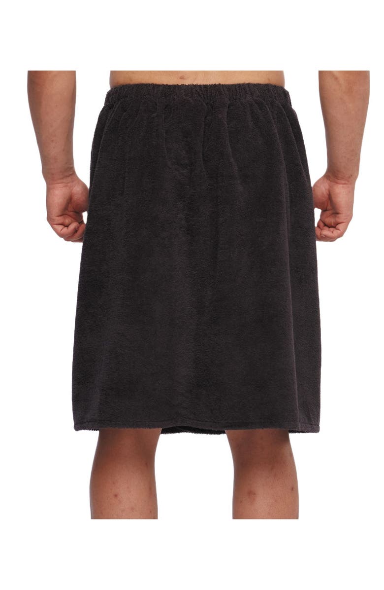 ARUS Men's GOTS Certified Organic Cotton Shower Wrap, Alternate, color, Anthracite