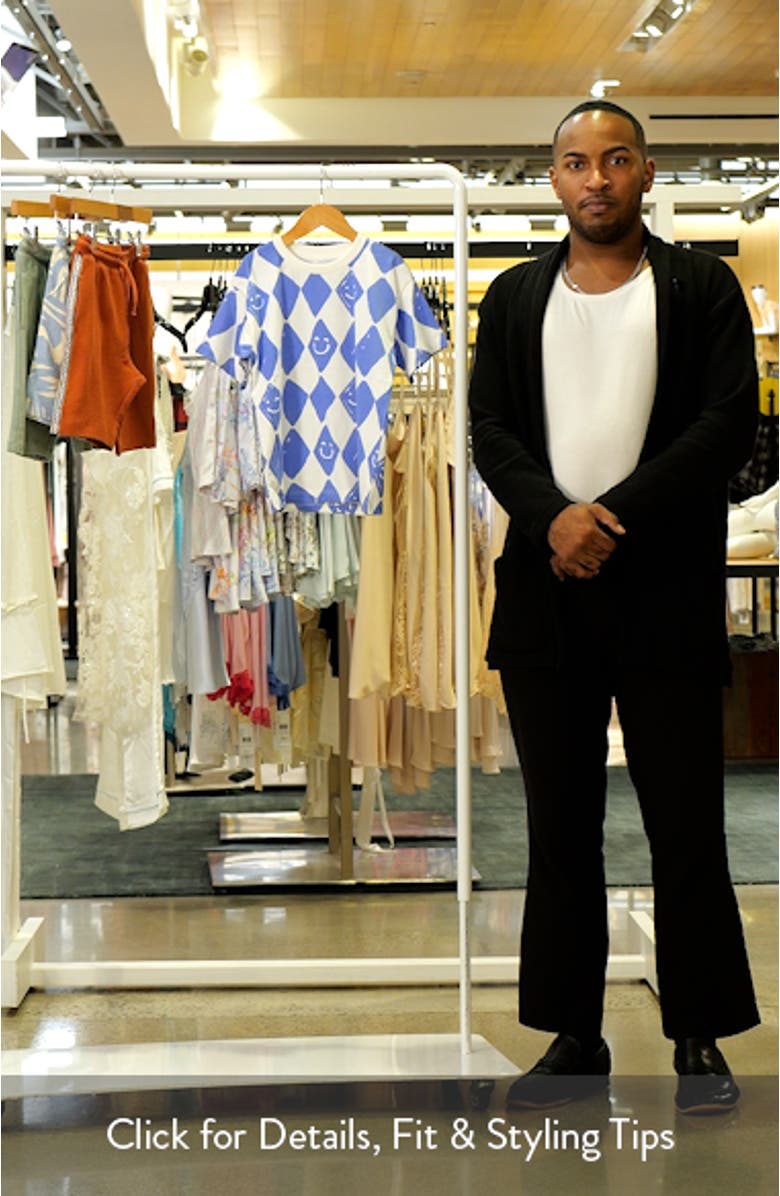 Kids' Geometric Smiley Face Print T-Shirt, sales video thumbnail