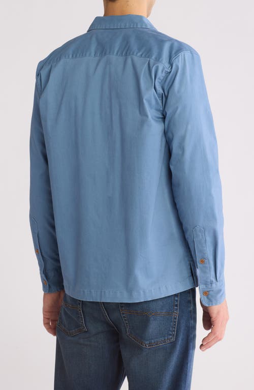 Lucky Brand Rancher Stretch Cotton Sateen Shirt Jacket In Provincial Blue