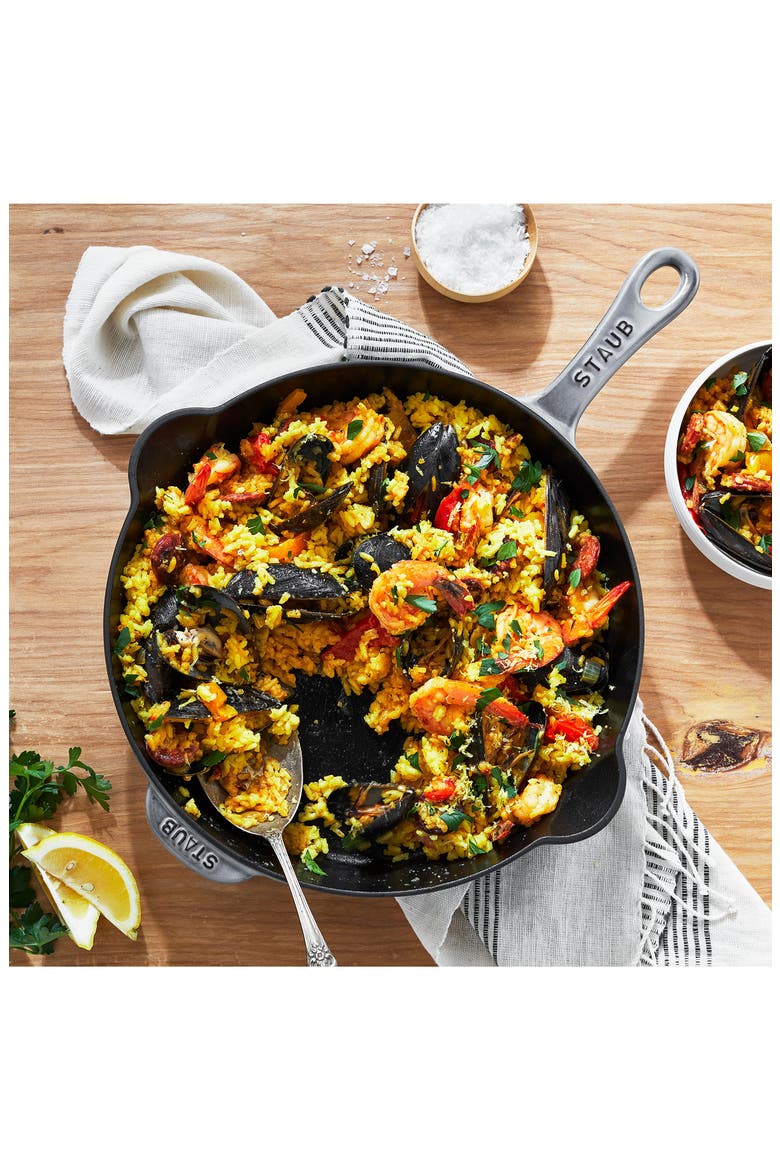 11-Inch Enameled Cast Iron Traditional Deep Skillet, Alternate, color, GRAPHITE GREY