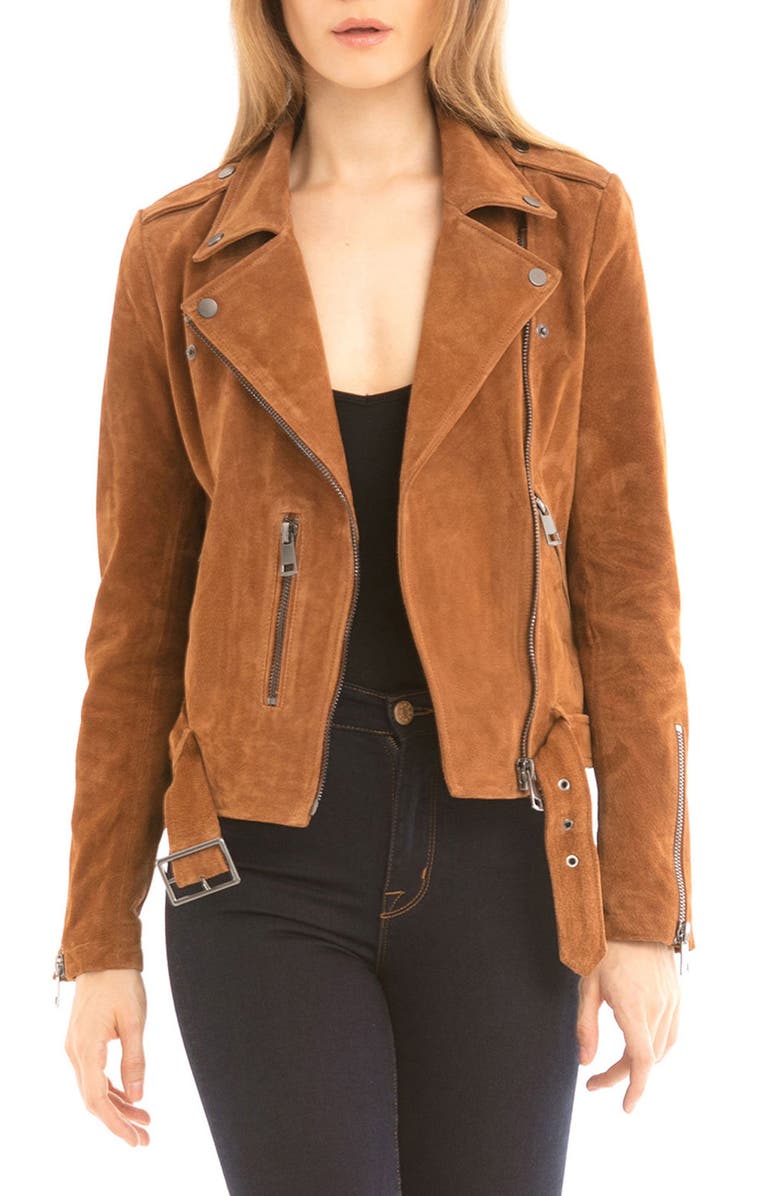 Bagatelle .NYC Suede Jacket, Main, color,
