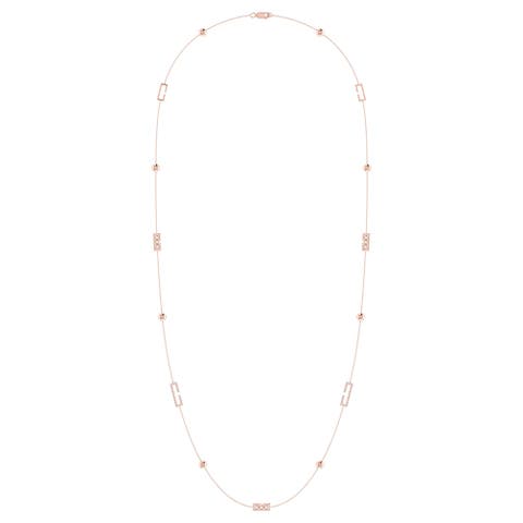 Traffic Light Layered Sterling Silver Diamond Necklace