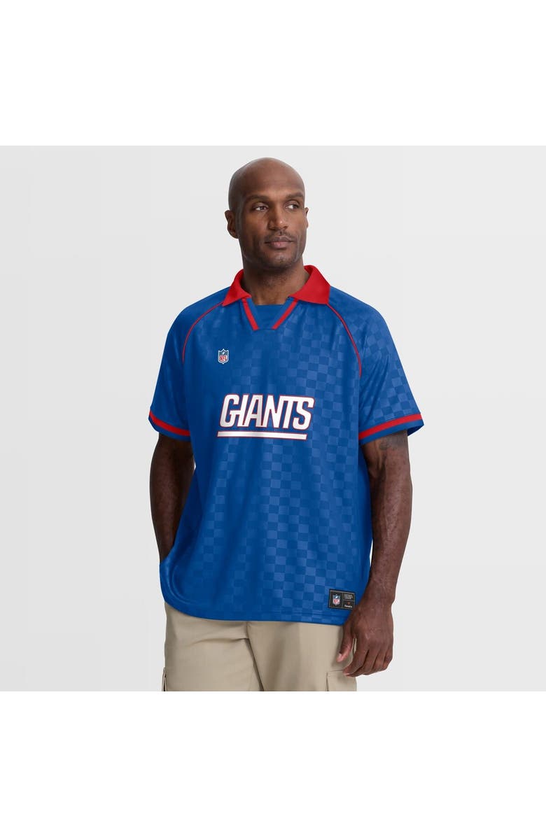 FANATICS Men's Fanatics Royal/Red New York Giants Homerun Raglan V-Neck Polo, Main, color, Royal