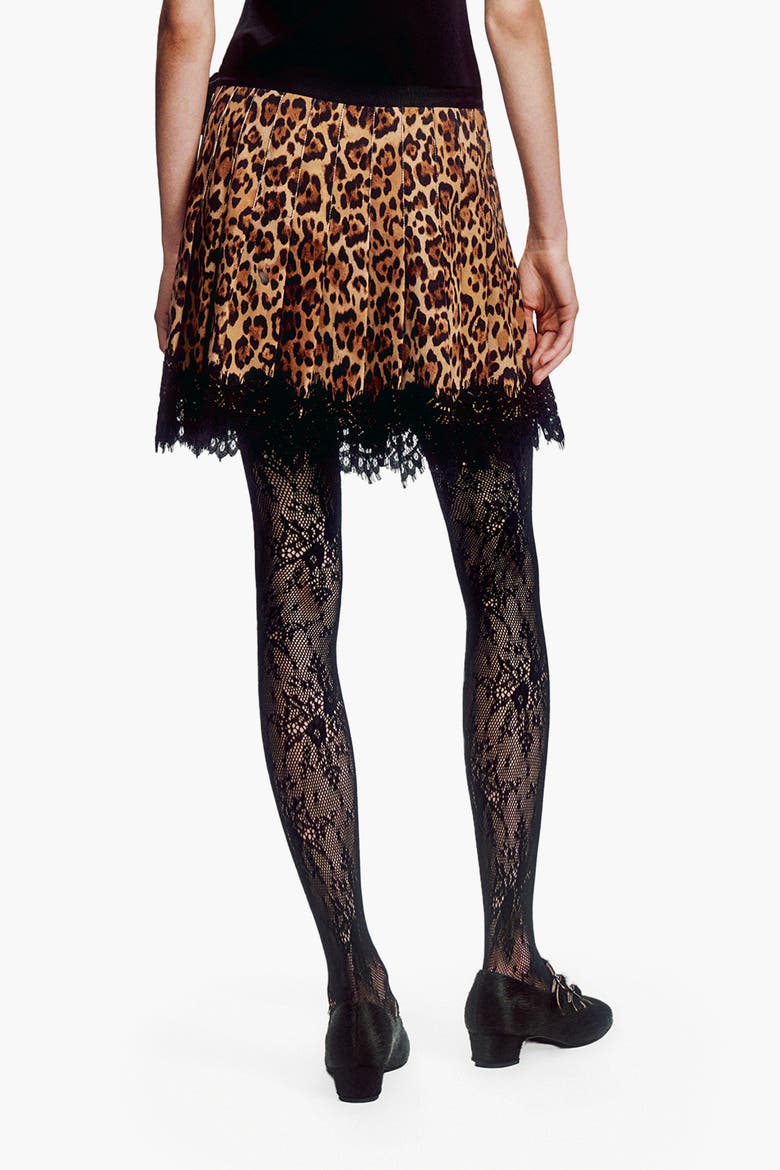 Leopard Denim Kilt, Alternate, color, HONEY MULTI