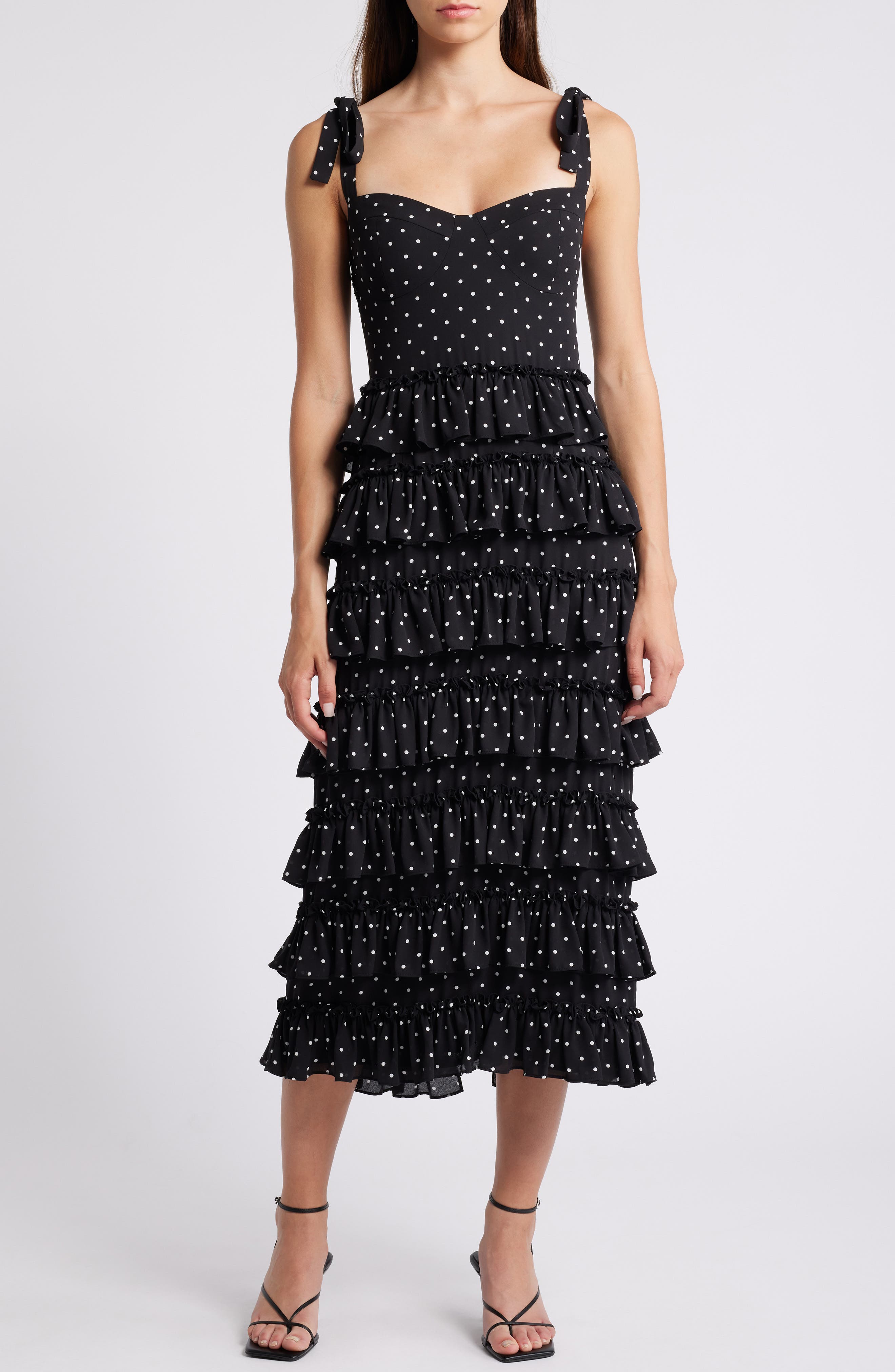 wayf masie tiered midi dress The Masie Floral Tiered Ruffle Cocktail Midi Dress WAYF I'm in love with this dress I found last minute for a special wedding day #nordstroms #floraldress #weddingseason