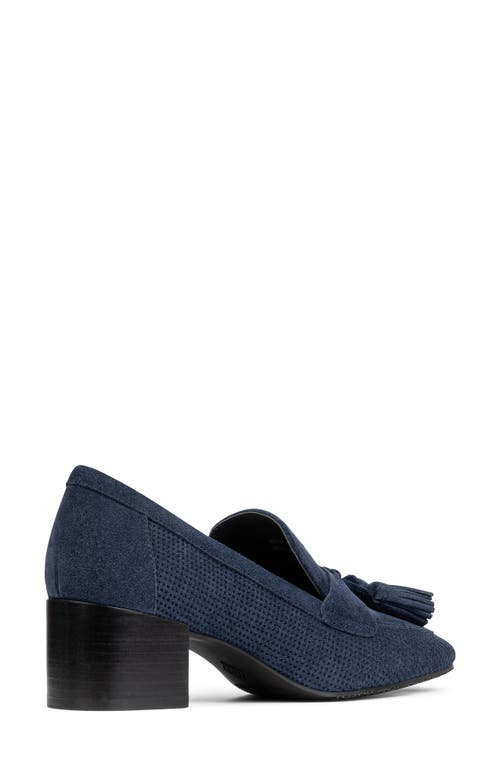 Donald Pliner Moc Toe Tassel Loafer In Navy