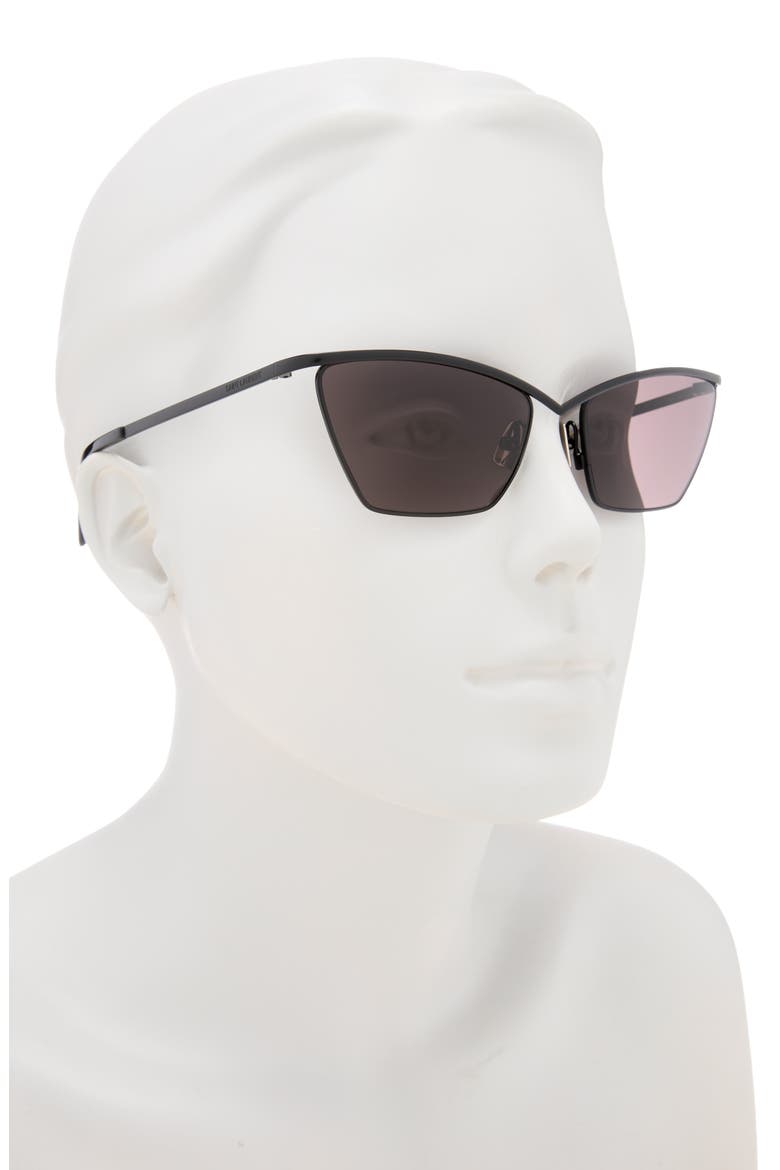 57mm Square Sunglasses, Alternate, color, BLACK BLACK GREY