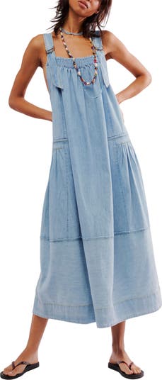 Free People Machu Cotton Chambray Midi Dress | Nordstromrack