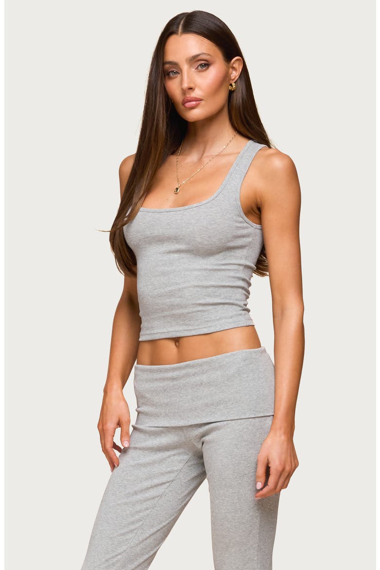 Linda Rib Crop Tank, Alternate, color, DARK-GRAY-MELANGE