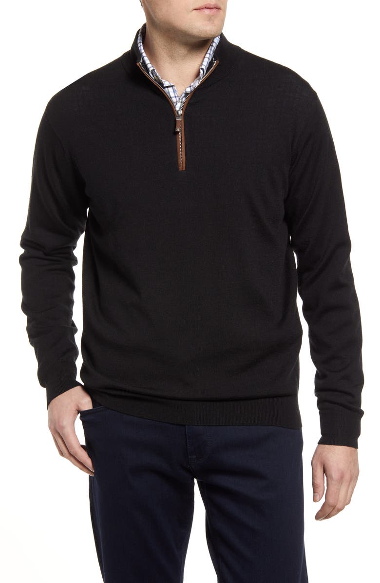 Peter Millar Autumn Crest Wool Blend Quarter Zip Pullover, Main, color,
