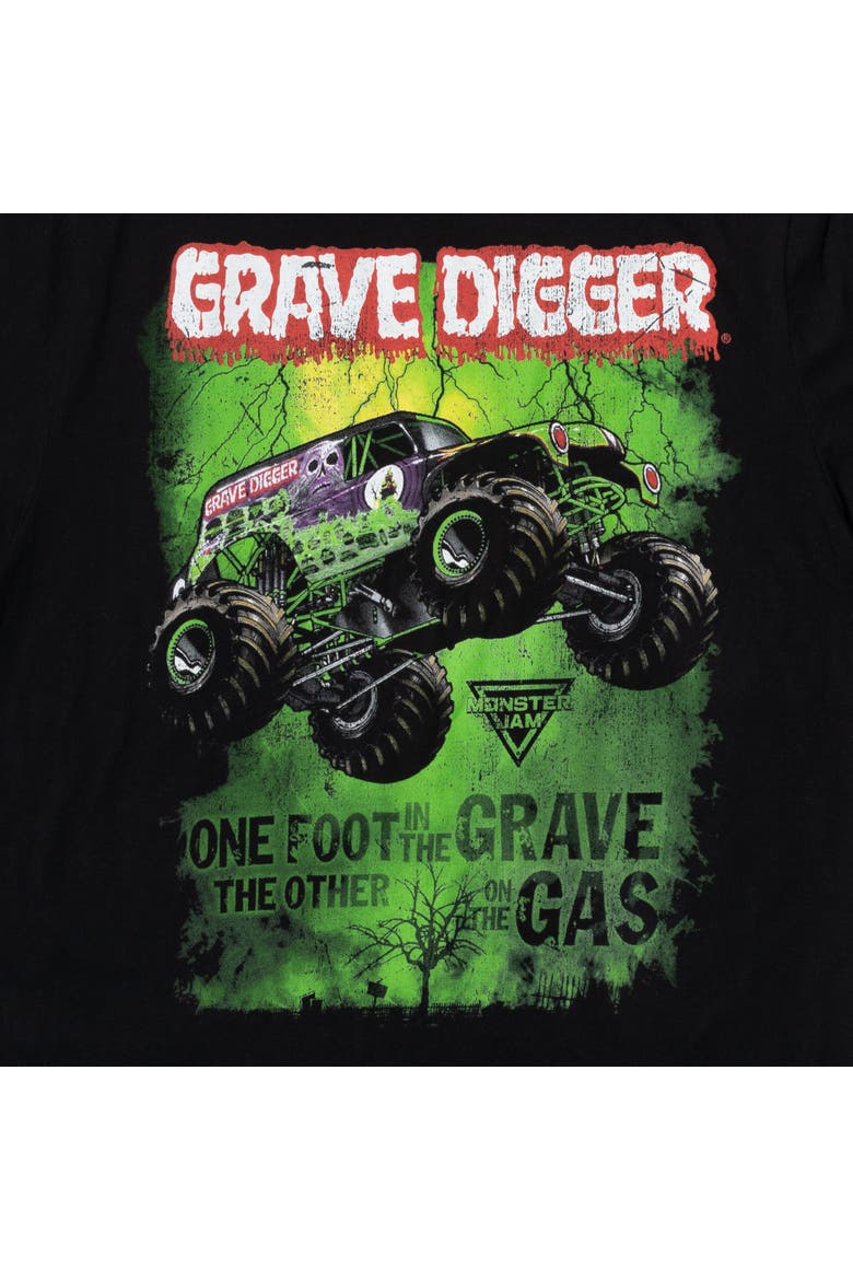 Racing T-Shirt, Alternate, color, Grave Digger Jet Black