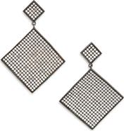 SUZY LEVIAN Pavé Cubic Zirconia Diamond Shape Drop Earrings