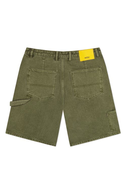 Wesc Canvas Carpenter Shorts In Green