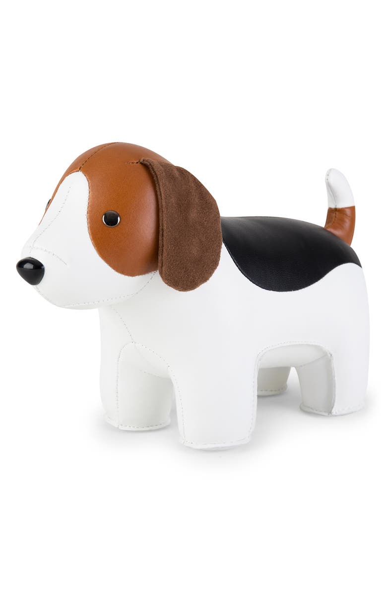 Zuny Beagle Bookend, Main, color, White Tan