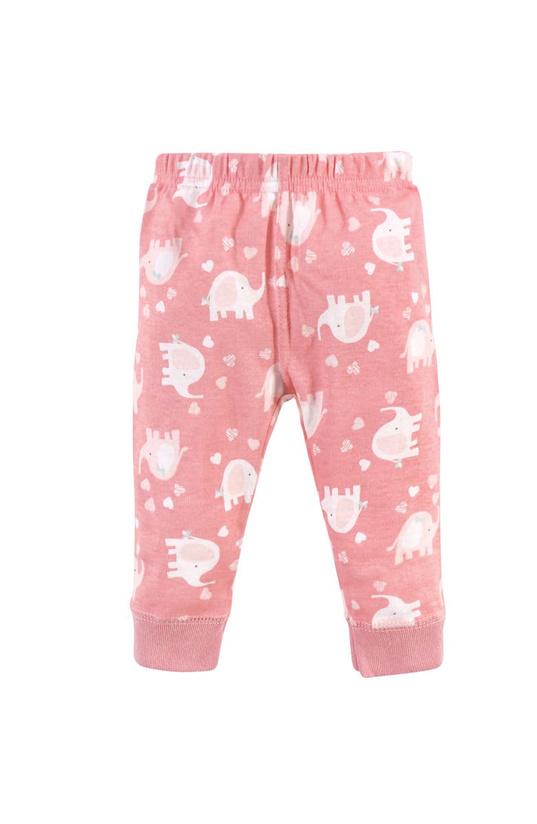 Luvable Friends Four Pack Essential Pants, Alternate, color, Girl Basic Elephant