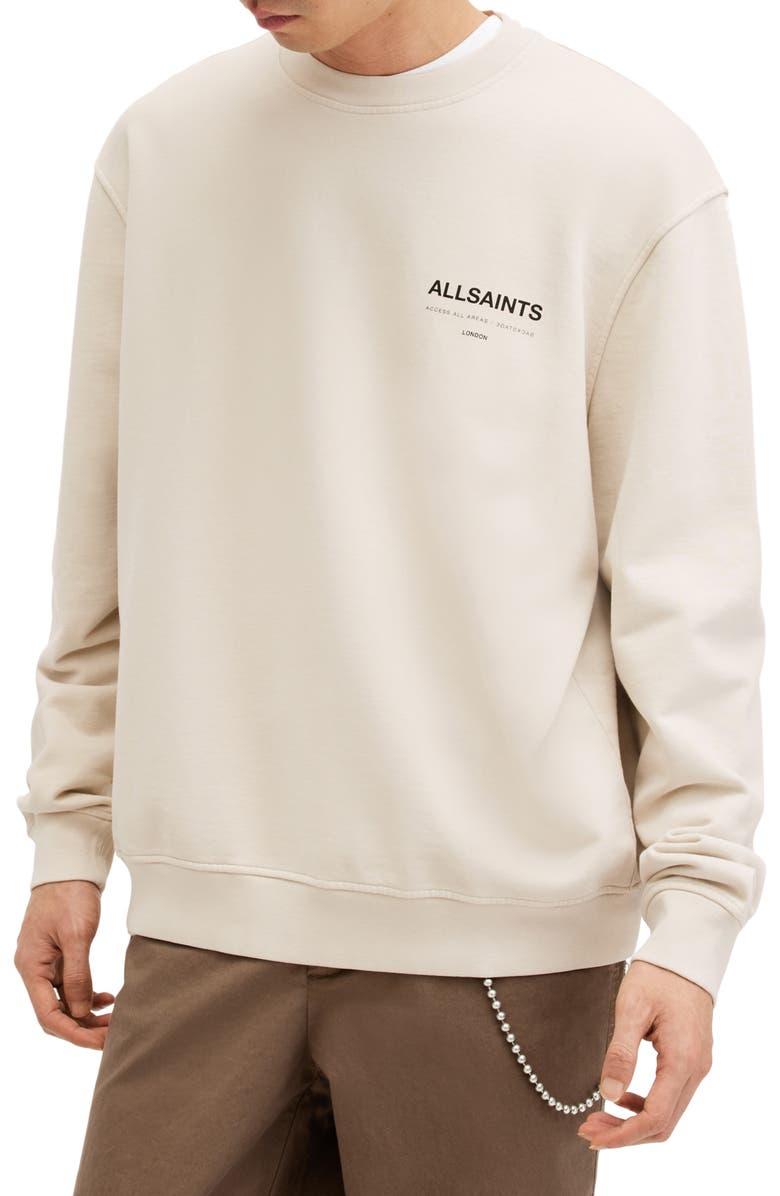 AllSaints Access Cotton Graphic Sweatshirt, Alternate, color, 
